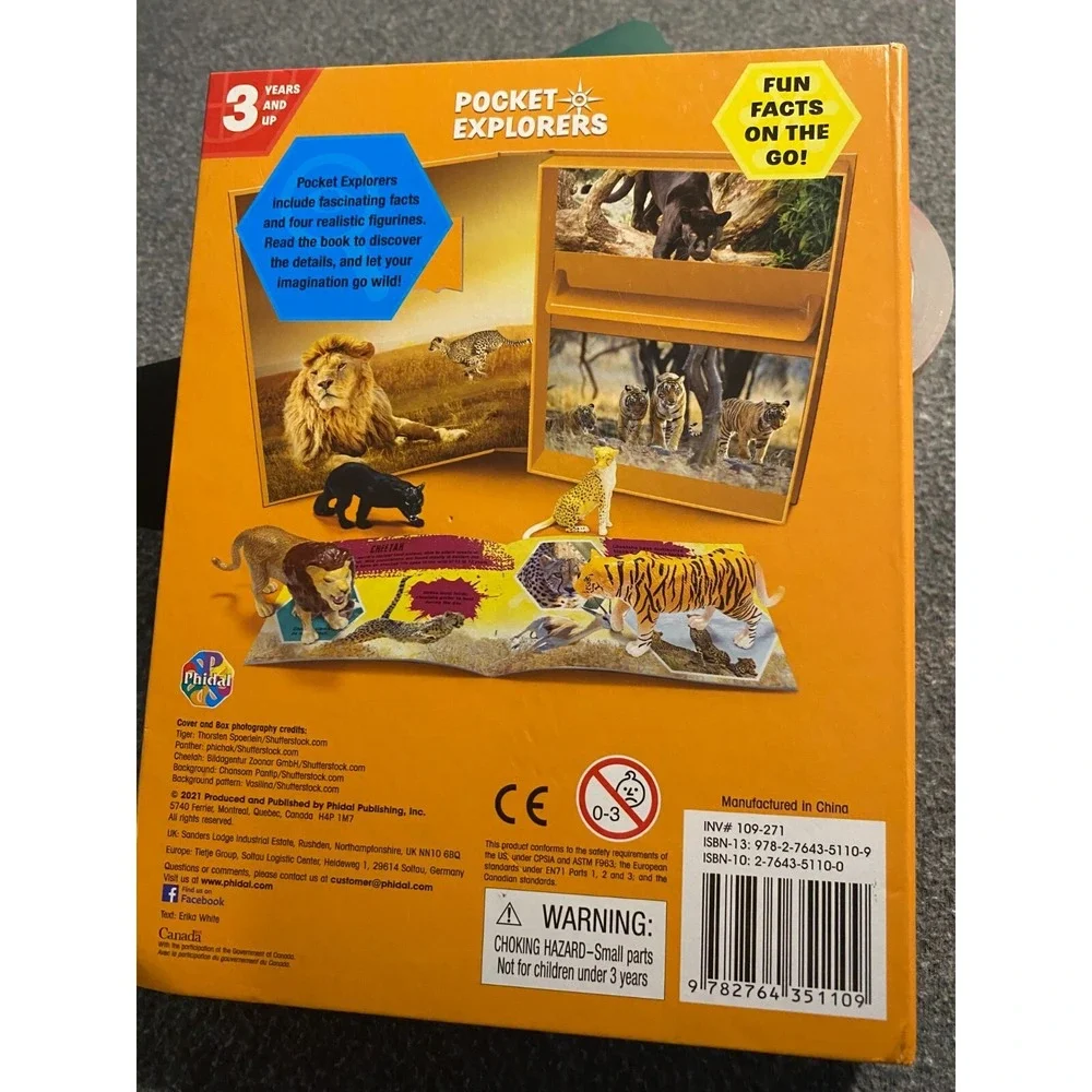 Kids Pocket Explorers Wild Cats‎ Set with 4 Figurines Box Damagep